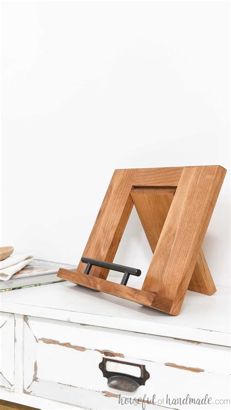 Easy Folding Cookbook Holder | Meubelprojecten, Hout diy, Projecten