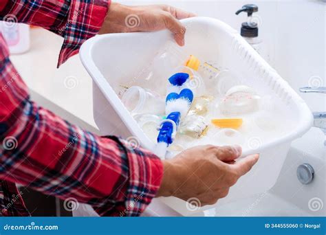 Washing Baby Bottles and Nipples Stock Photo - Image of basin ...