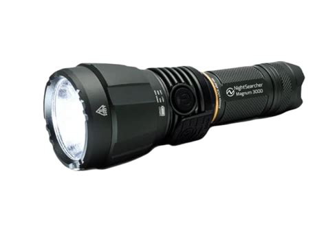 NSMAGNUM3000 Nightsearcher | Nightsearcher LED Torch Black Rechargeable ...