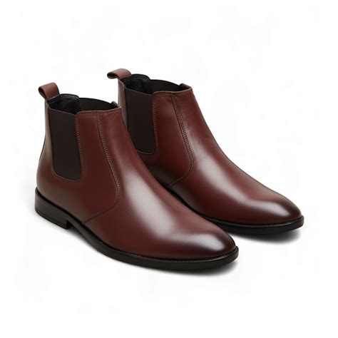 Brown Leather Chelsea Boots for Men - Plain Leather (Strider) – Hayes ...