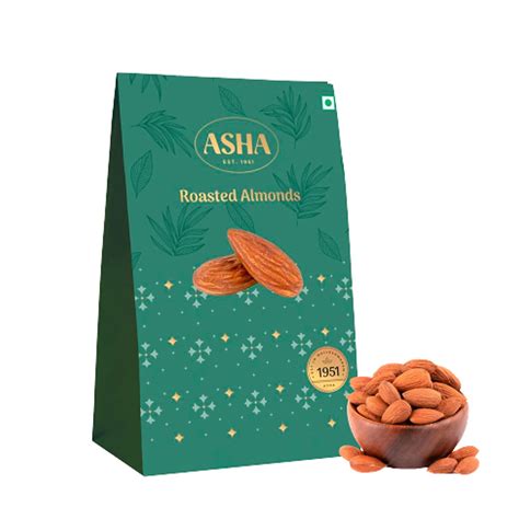 Crunchy Roasted Almonds - Healthy Snack Option | Asha Sweet Center