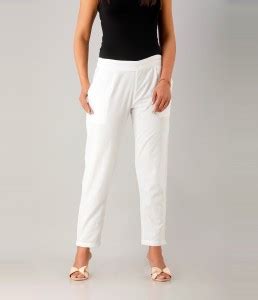 LIYARA Regular Fit Women White Trousers - Buy LIYARA Regular Fit Women ...