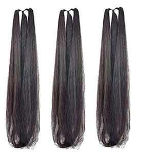 AROOMAN Stylish Combo Of 3 Hair Parandi Hair Extenshion for Festives ...