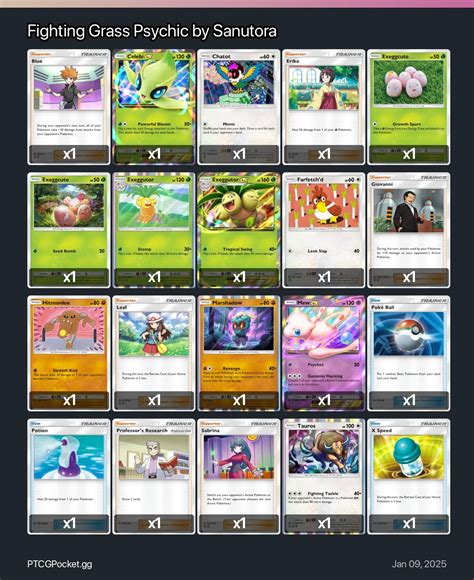 Fighting Grass Psychic by Sanutora - Pokémon TCG Pocket