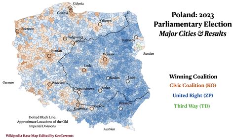 Former Imperial Boundaries and Population Density in Poland’s 2023 Election - GeoCurrents