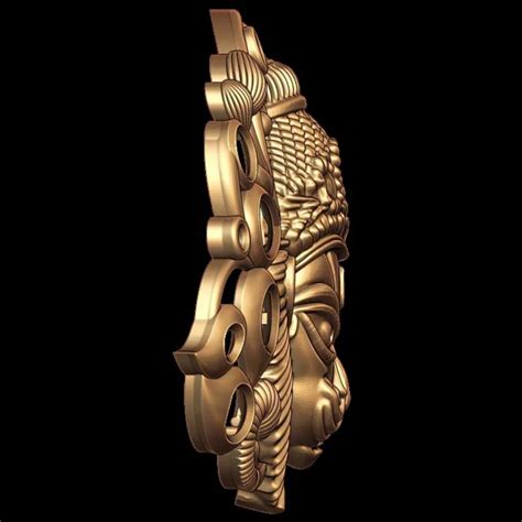 Lord Hanuman Face Pendant 3D CAD Design | 11.15g Gold 22K | Buy STL Files