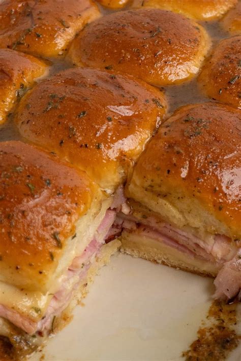 Ham and Cheese Sliders - The Cooking Duo | Recipe | Ham and cheese ...