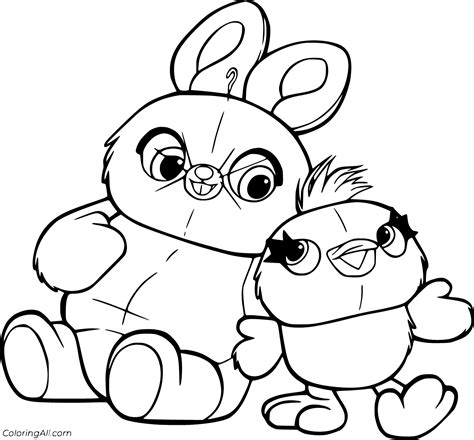 Ducky And Bunny Toy Story 4 Coloring Pages