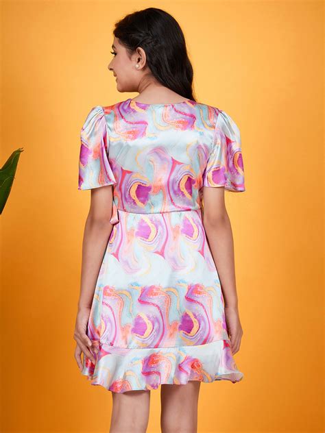 Shop Marble Print Dress for Girls Online