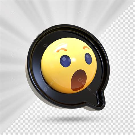 Emoji Preto Reação Uau Elemento 3D Para Composição PSD.zip | Emoji, Baixar emoji, Instagram