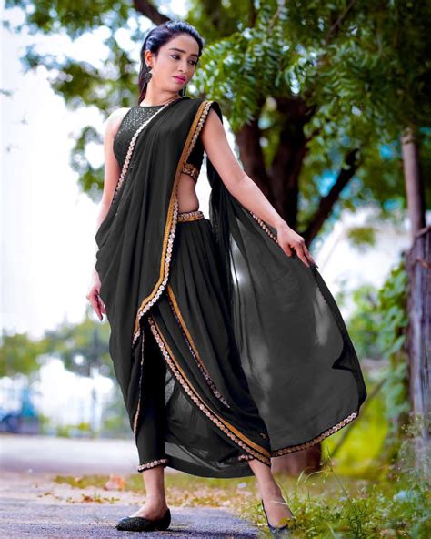 Radhika 166 Indo Western Ready Made Saree Collection