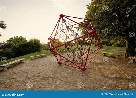 Rope Polyhedron Climb at Playground Outdoor Stock Image - Image of ...