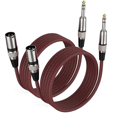BIFALE 1/4'' TRS to XLR Male Cable 25 FT 2Pack, Balanced Microphone ...