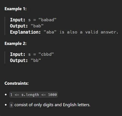 LeetCode Longest Palindrome Substring in Java 的图像结果