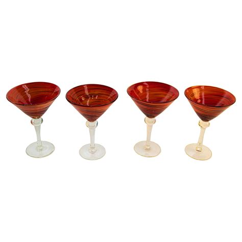 Peacock Barware Set with Martini Glasses For Sale at 1stDibs
