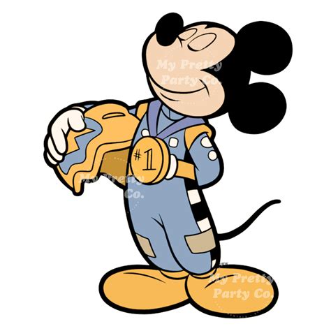 Mickey Blue Roadster Racer PNG, Racing Party Mickey Digital Download ...