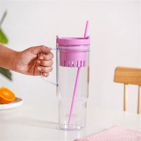 Transparent Water Bottle With Detachable Fruit Infuser 1210ml Online ...
