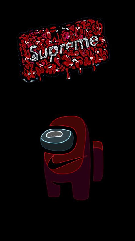Download Supreme And Nike Among Us iPhone Wallpaper | Wallpapers.com