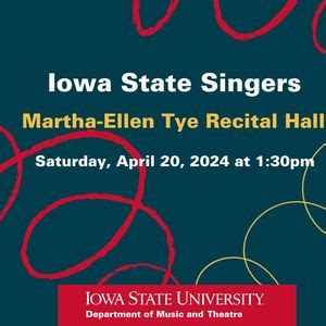 Iowa State Singers Bon Voyage Concert, Martha-Ellen Tye Recital Hall ...