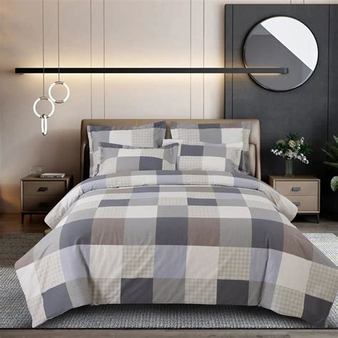 Malako Sion 100% Cotton Beige Geometrical King Size Bedding Set – MALAKO