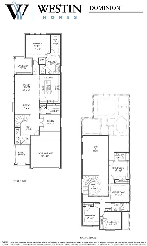 Westin Homes - The Dominion Floor Plan