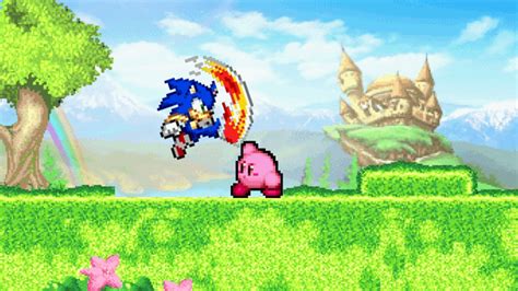 Sonic vs Kirby sprite art : r/DeathBattleMatchups