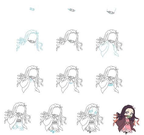 12+ Easy and Beautiful Nezuko Kamado Drawing Ideas - Drawing Photos