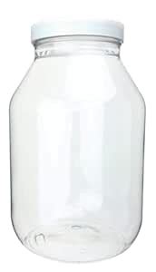 GSC International 43002 Wide-Mouth Polystyrene Jar with Lid, 1 Gallon ...