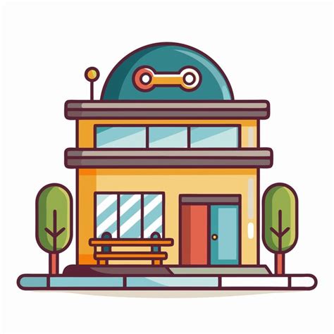 Skateboard shop building vector illustration for stock and icons ...