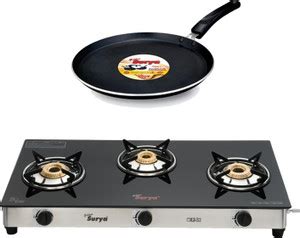Golden Surya Glass Top, Stainless Steel Body, 3 Year Warranty, ISI ...