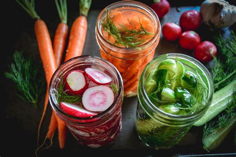 fermented pickles, carrots, and radishes | Fermented vegetables ...