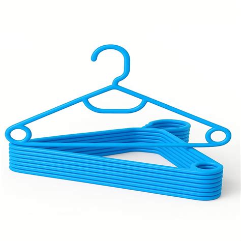 PulGos 12 Pcs Blue Premium Plastic Clothes Hanger for Wardrobe – Non ...