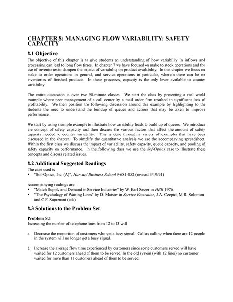 SMch08 SDD - Lecture notes 8 - CHAPTER 8: MANAGING FLOW VARIABILITY ...