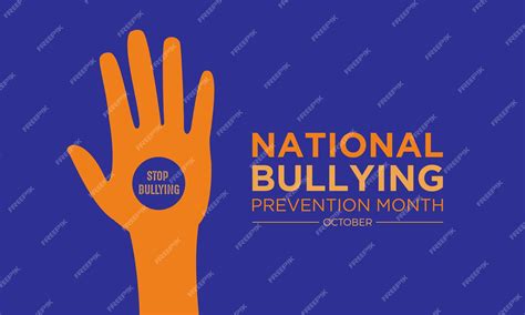 Premium Vector | National bullying prevention month is observed every ...
