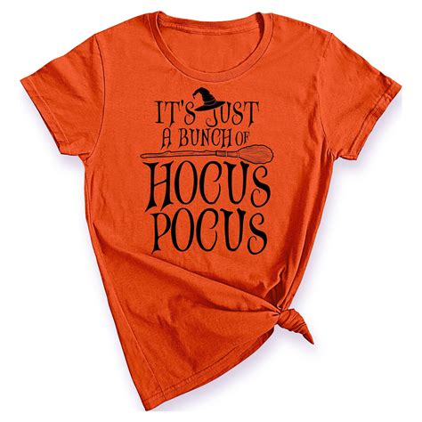 Promotion & Beyond Women's Hocus Pocus T-shirt, M, Orange, 100% Cotton ...