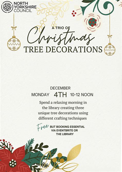 A Trio of Christmas Tree Decorations, Harrogate Library, 4 December ...