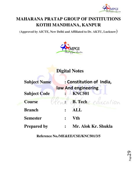KNC 501 2021 unit 2 - it helps student - 29 MAHARANA PRATAP GROUP OF ...