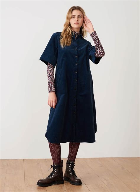 Dusk Corduroy Shirt Dress | Midi & Maxi Dresses | Brora