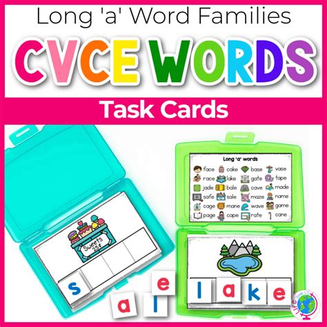 CVCe Word Building Task Cards: Long Vowel I - Life Over C's Club