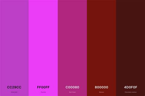 25+ Best Magenta Color Palettes with Names and Hex Codes | Maroon color ...
