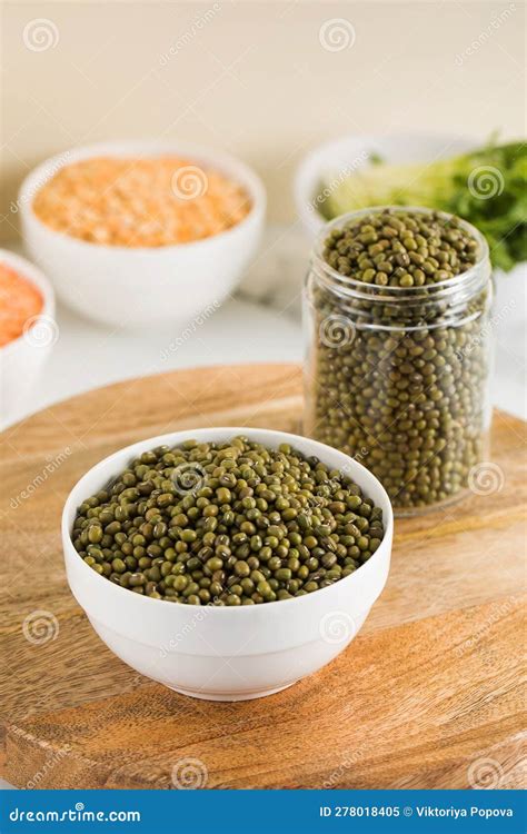 Raw Mash Beans in a Bowl. Vegetarianism, Vegetable Protein. Healthy ...