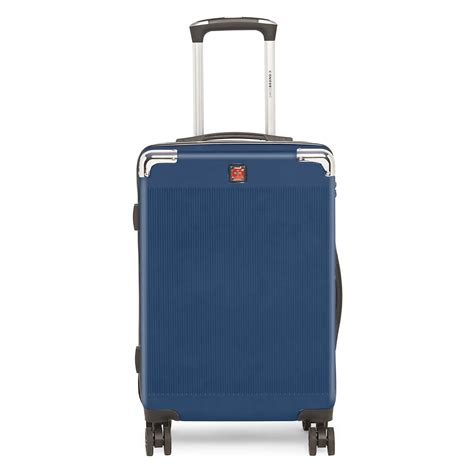 Buy Swissbrand ABS Geneve Hard Body Cabin Blue Luggage Trolley at Amazon.in