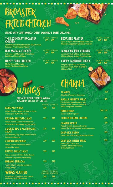 Menu at Genuine Broaster Chicken, Navi Mumbai, Satra Plaza