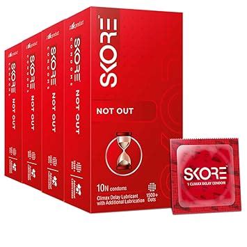 Skore Notout Climax Delay Condoms - 10 Count, 4 Piece : Amazon.in ...