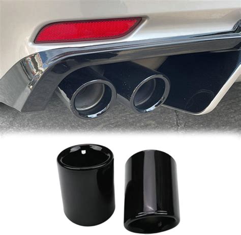 Amazon.com: 2Pcs Stainless Steel Rear Exhaust Muffler Tip End Pipe Extension Tube For Toyota ...