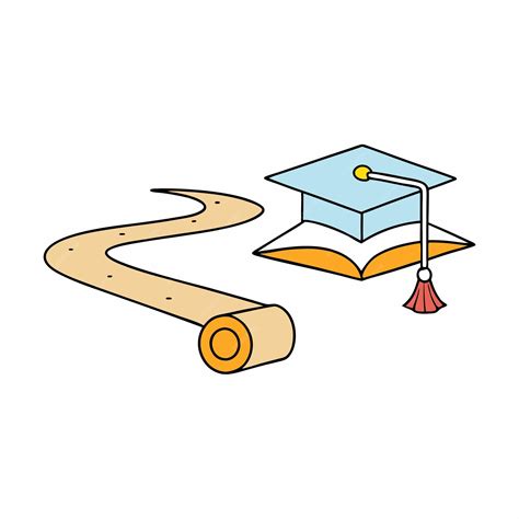 Pathway to Graduation Cap and Diploma Journey of Education and Success ...