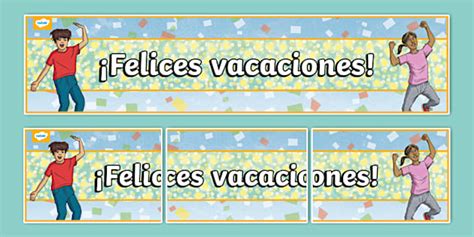 Pancarta: ¡Felices vacaciones!