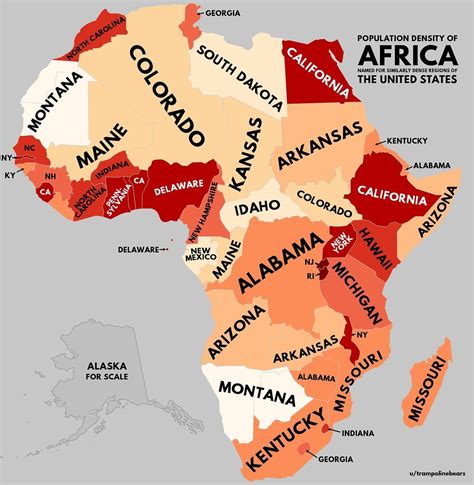 Population Density Map Of Africa