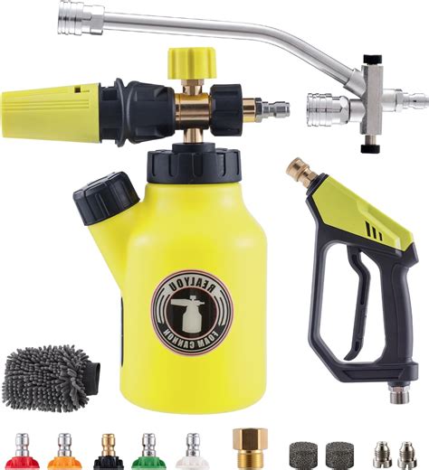 Amazon.com: REALYOU Foam Cannon with Pressure Washer Gun, Car Wash Kit, Pressure Washer Car Wash ...