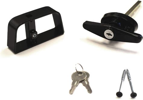 Black T-Handle Lock, 2 Keys, 4-12 Stem, Shed, Barn, India | Ubuy
